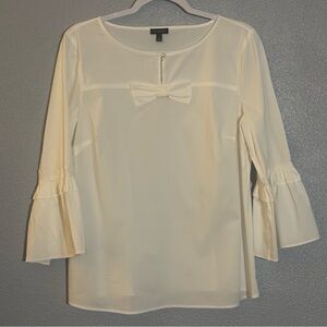 Talbots White Summer Top Womens Size M